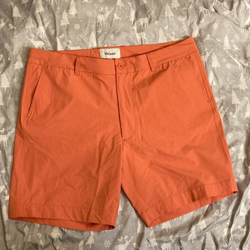 NWT Unison men’s everyday tech shorts burnt sienna colorway 2XL